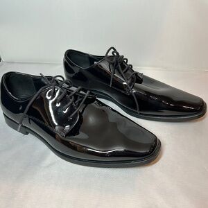 Joseph Abboud Men's Black Patent Tuxedo Oxford Size 11W